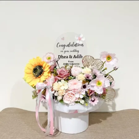 Bloom Box Akrilik Ucapan Wedding Dompu